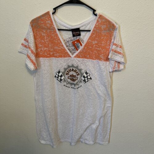 Neu mit Etikett - Damen - Harley-Davidson-Burnout Vausschnitt XL - Sturgis Black Hills, SD 2013 (12)