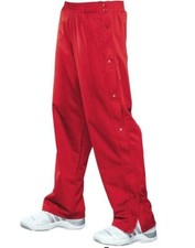 Red Basketball Mens Snap-Leg Warm up Running Exercise Jogging Track  Field Pant