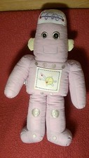 19" Little Acorn ROBOT TOOTH FAIRY POCKET PILLOW purple fabric stuffed toy