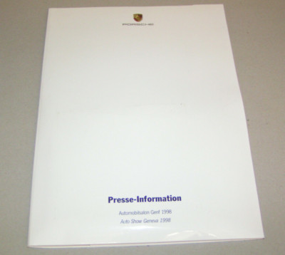 Pressemappe / presskit - Porsche 911 und Porsche Boxster - Ausgabe 1998