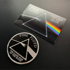 2 RARE PINK FLOYD rock MUSIC rainbow prism structured sticker decal METALLIC
