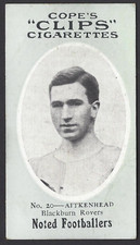 COPE - NOTED FOOTBALLERS (CLIPS 120) - #20 AITKENHEAD, BLACKBURN ROVERS