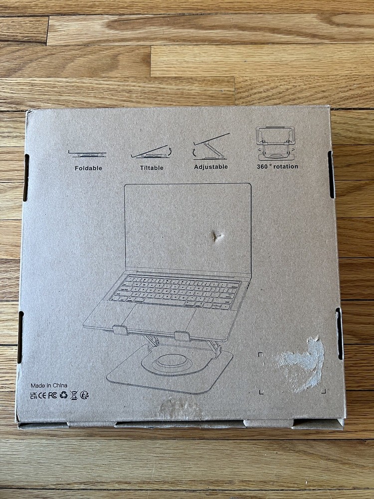 360° Rotating Laptop Stand for Desks – Fits MacBook & All Laptops Up to 16 Inches