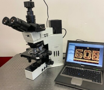 Olympus BX50 BF/DF Semiconductor and Metallurgical Trinocular Microscope+ CAM