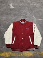 Vintage Logo Athletic University Of Arkansas Razorbacks Letterman Wool Leather