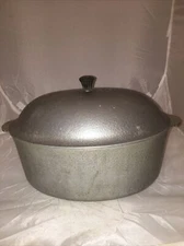 Club Hammercraft Aluminum Roasting Pan 15” Dutch Oven Lid And Pan Vintage