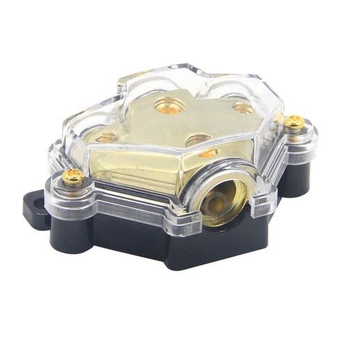 Bloque de distribución de 3 vías 0-4 AWG entrada, 4-10 AWG salida coche amplificador de audio alimentación o tierra - Imagen 4 de 6