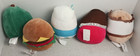 Squishmallow Food Lot Of 5 Burger, Avocado, Smore, Milk, Chocolate, SMALL — photo 6