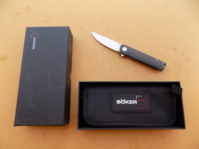 Boker Plus Compact Kwaiken Flipper Folding Knife Marble Carbon Fiber 01BO231