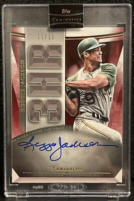 Reggie Jackson 2021 Topps Luminaries #/10 Autographed Home Run 