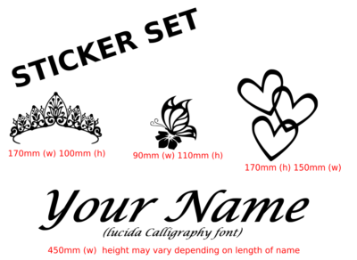 CUSTOM NAME HEART WALL ART Vinyl TEXT GIRLS NURSERY BEDROOM Stickers - Foto 9