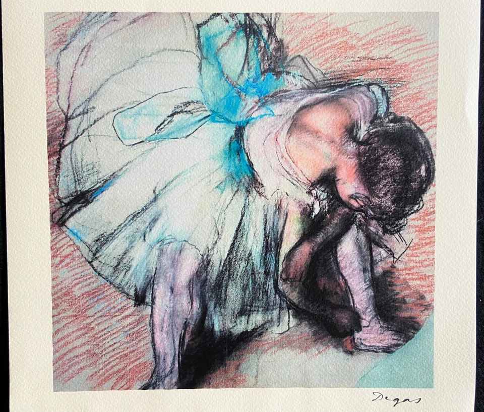 Litografía Edgar Degas Certificado de Autenticidad Original Mourlot 1943 Publicado Firmado Op Foto 2 de 4