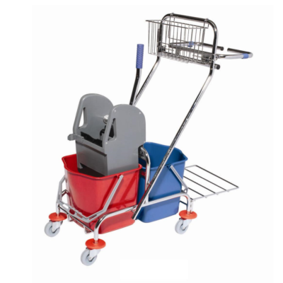 VEVOR Secchio per Mocio con Strizzatore, 28,63 dm3 Secchio per Mop Commerciale con Strizzatore a Pressione Laterale, Secchio per Mop a Pressione Laterale, Strizzatore Combinato su Ruote, per Pulire