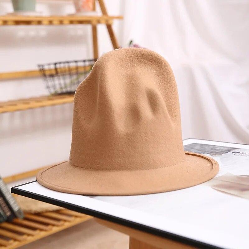 Pharrell Hat Felt Fedora Hat For Woman Men Hats Black Top Hat Male