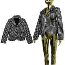 Narciso Rodriguez Houndstooth White - Black Jacket Blazer