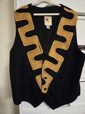 Vintage Imani Expose Mens Large Vest Black Gold Made in USA