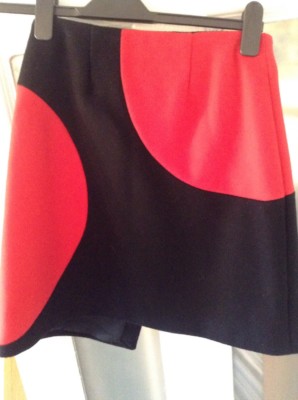 MSGM Designer Skirt UK size 10 - 12 Eu Size 36 - 40 Red / Black New