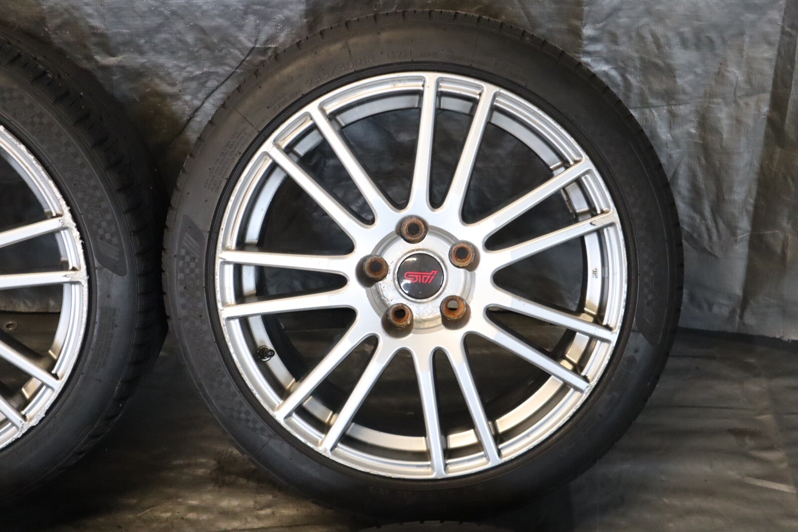 2008-2014 SUBARU WRX STI EJ257 OEM WHEELS RIMS 18X8.5 +55 TIRES 245 ...