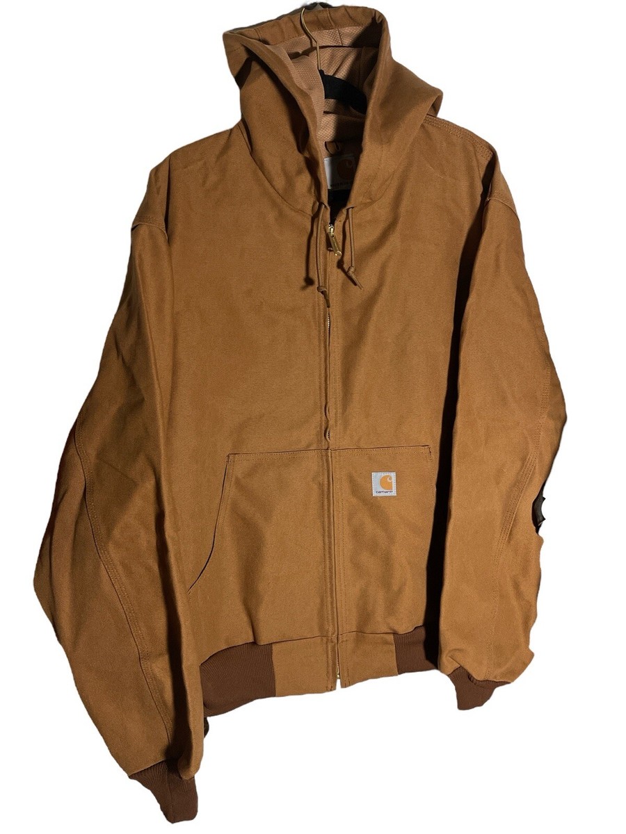 Carhartt Men's Duck Jacket J131 BRN Thermal Lined Coat Sz XL Carhartt Men's Duck Jacket J131 BRN Thermal Lined Coat Sz XL