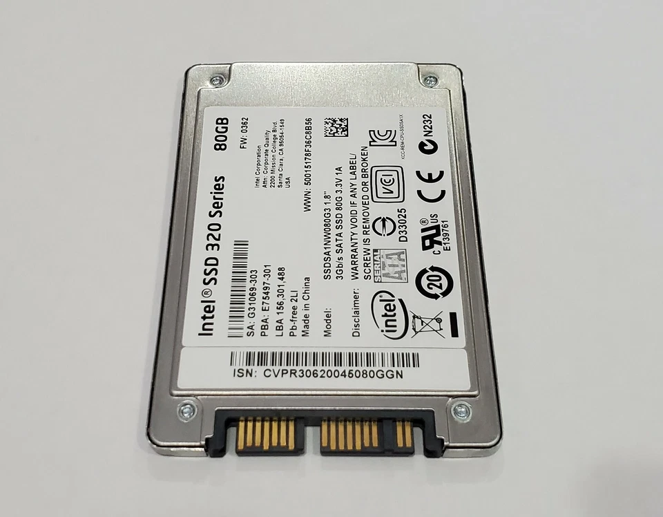 Intel 320 Series 80GB Internal 1.8" (SSDSA1NW080G301) SSD - Image 3 of 4