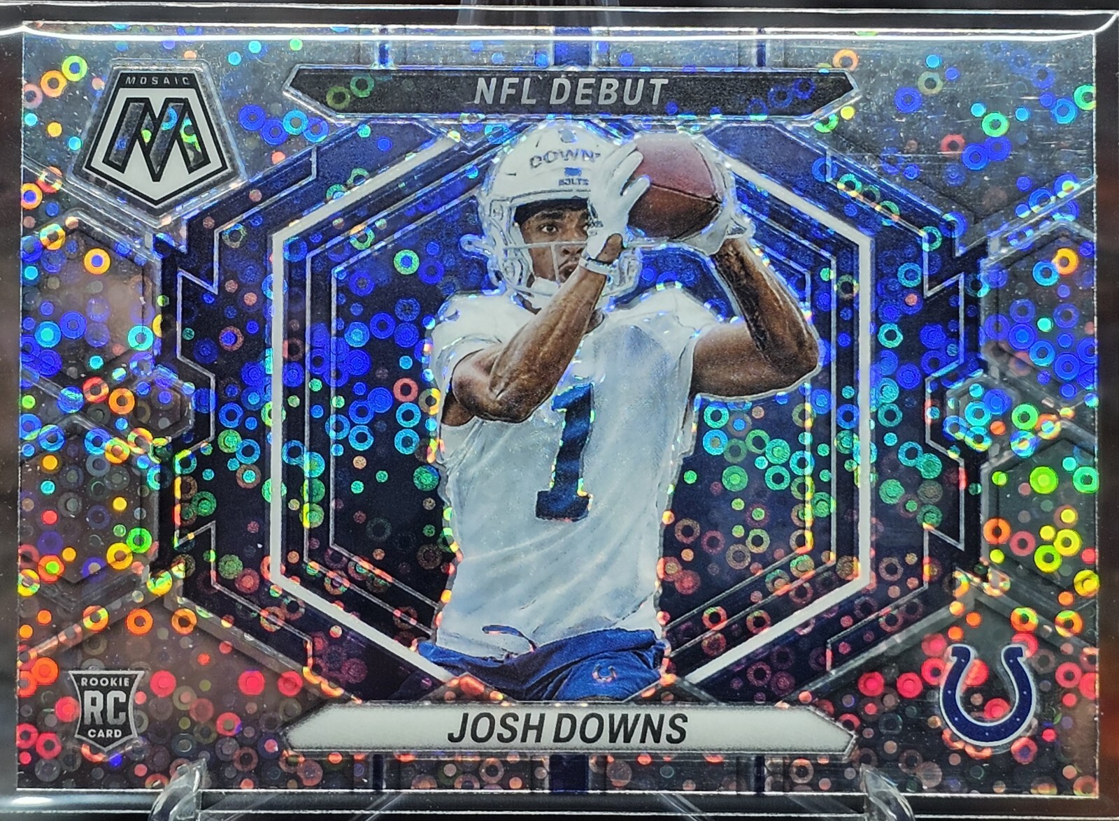 2023 Panini Mosaic Josh Downs NFL Debut Silver No Huddle RC Colts SP