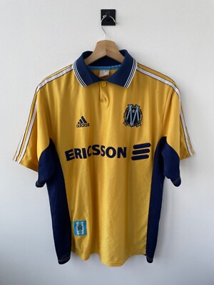 OLYMPIQUE MARSEILLE 1998/1999 AWAY FOOTBALL SHIRT SOCCER JERSEY