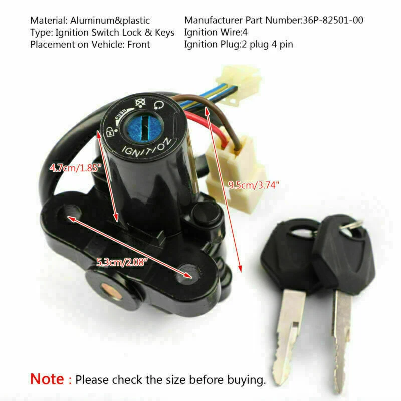 Ignition Switch Lock Keys For Yamaha YZF R1 R6 MT-01 FJ09 FZ09 XT660 FZ6R #3 Foto 3 de 4