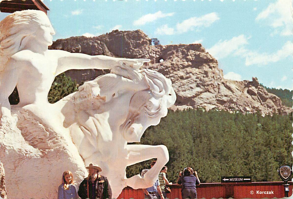Postcard Crazy Horse Mountain Memorial Crazy Horse South Dakota