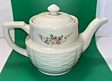 Vintage Drip O Lator Coffee Pot Tea Enterprise Aluminum Co. Floral Rose 2 Pieces