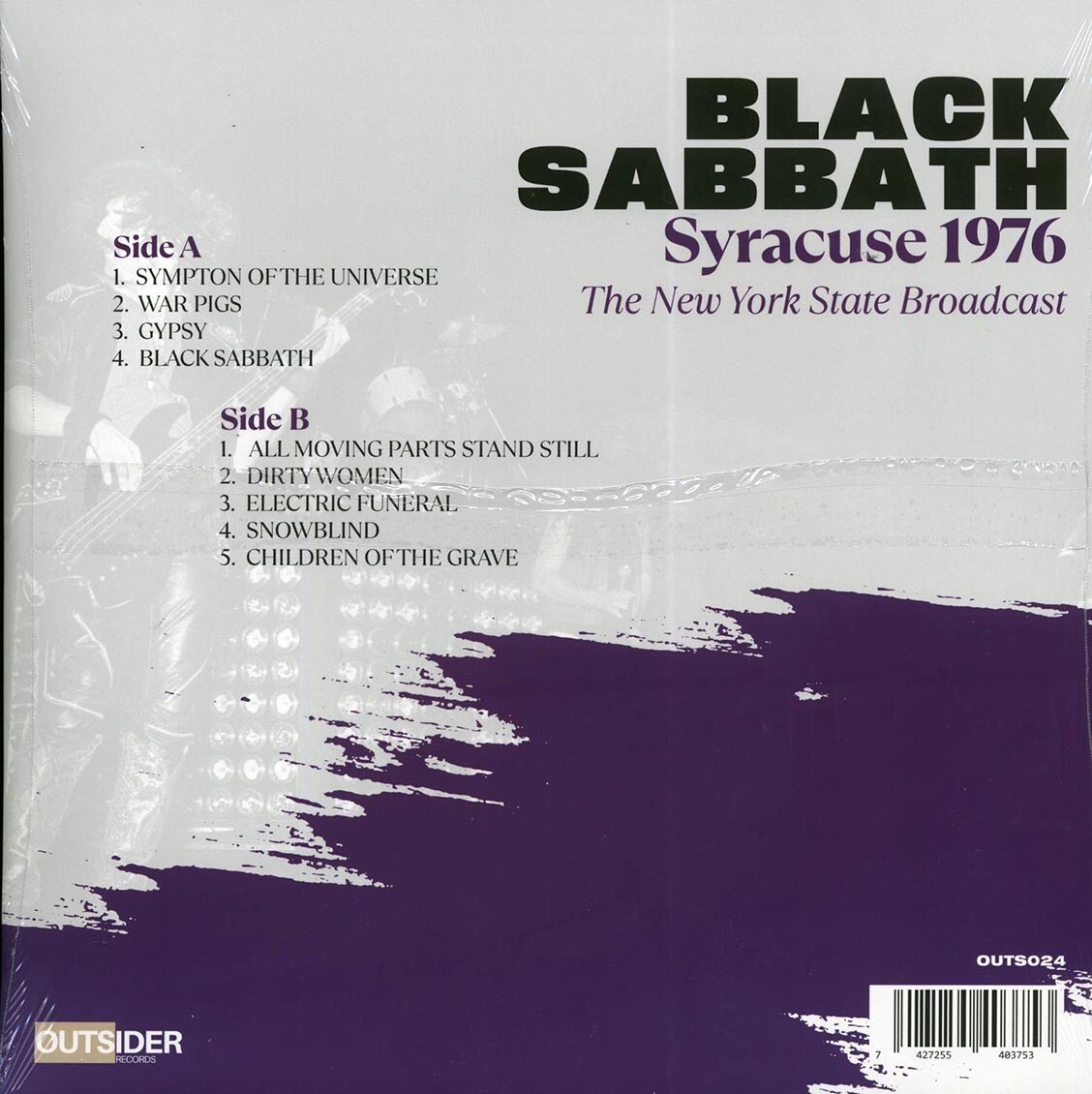 BLACK SABBATH Live Syracuse 1976 New York State Broadcast