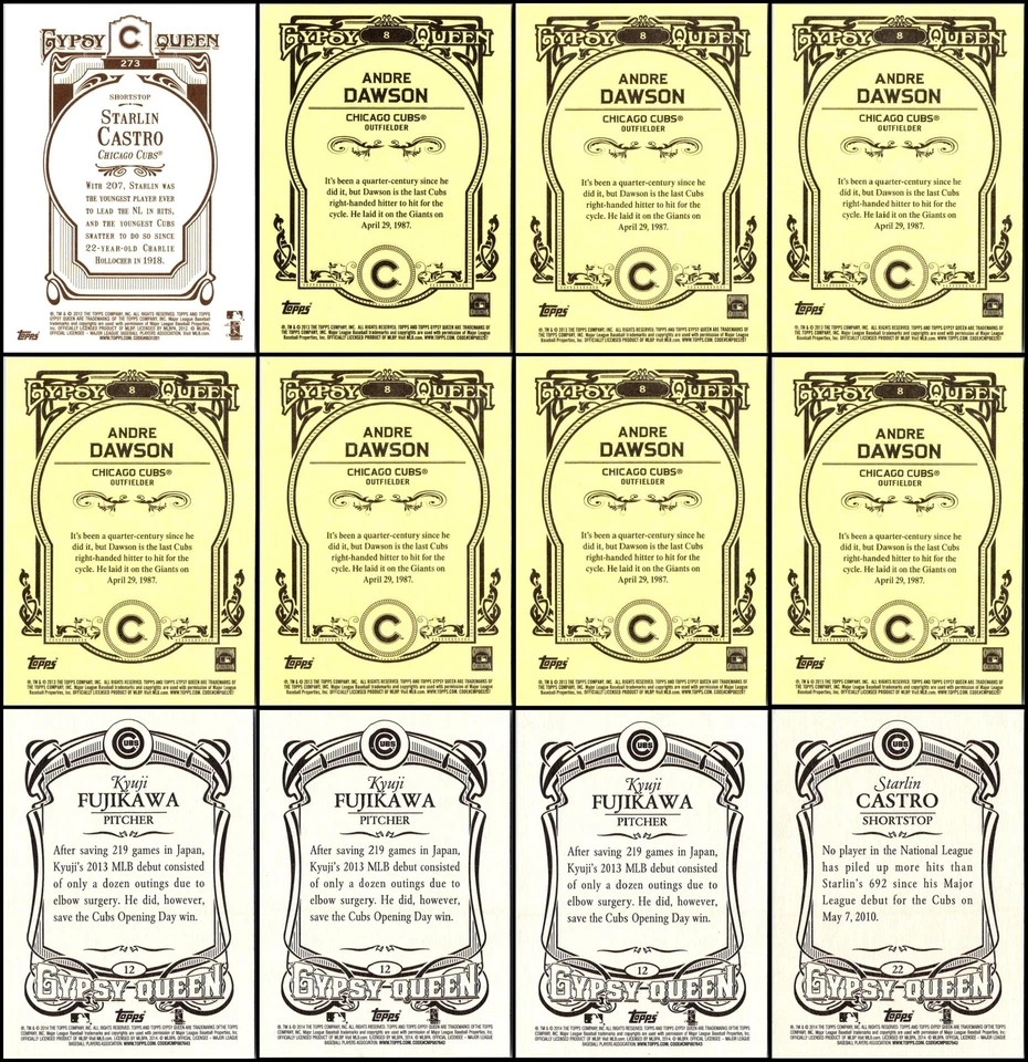 Lote de tarjetas Topps Gypsy Queen Chicago Cubs (32) - OFERTA EXCLUSIVA - ¡ACTÚA RÁPIDO! Foto 4 de 4