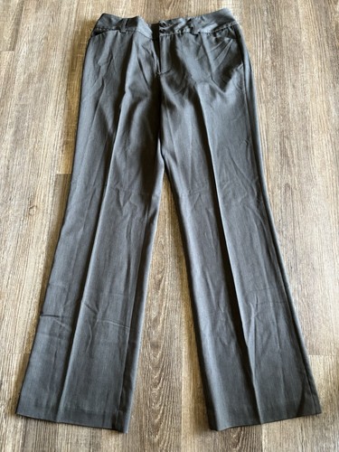 Eddie Bauer Blakely Fit Carbon Gray Wide Leg Stretch Casual Dress Pants Size 12T - Picture 2 of 10