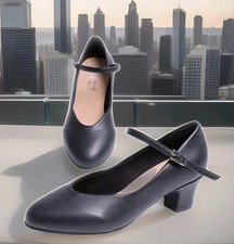 New Bloch Dance Broadway Lo Character Dance Shoes Sz 8 Heels Black