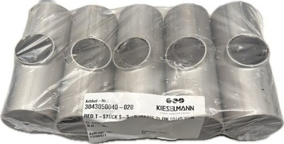 5x Kieselmann 3043050040-020 RED.T-STÜCK S-S-S (REIHE 2) DN 50/40 KUR