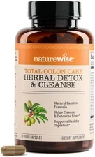 Naturewise Total Colon Care Herbal Cleanse - With Prebiotics, Botanicals, &... 