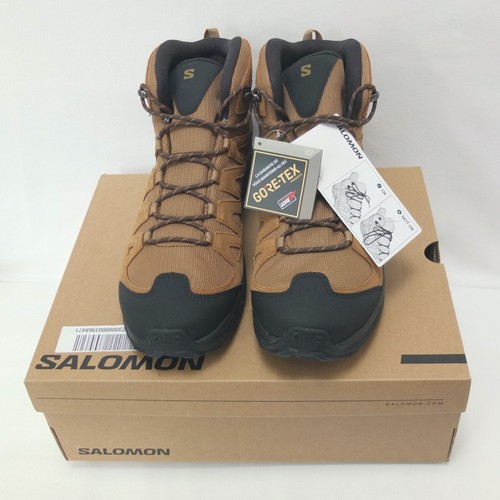 BOTAS DE SENDERISMO SALOMON X WARD CUERO MID GTX PARA HOMBRE NUEVAS TALLA UK 12.5 EU 48 - Imagen 7 de 24