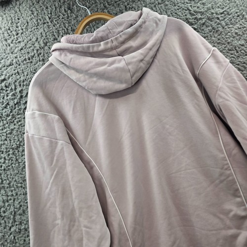 New Balance Womens Jumper Size L Soft Purple White Long Sleeve Hooded Oversize - Afbeelding 9 van 14