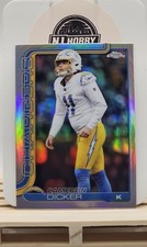 Cameron Dicker 2025 Topps Chrome Football Refractor #162 Los Angeles Chargers