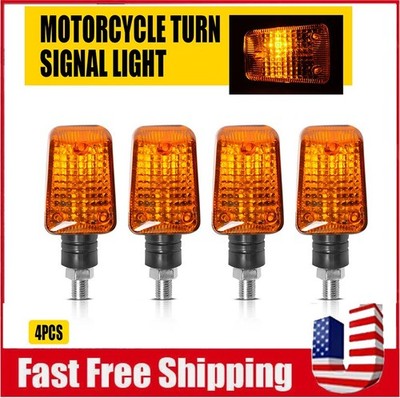 4 Pack Motorcycle Turn Signals Blinker Lights Amber Universal For DRZ400s Suzuki