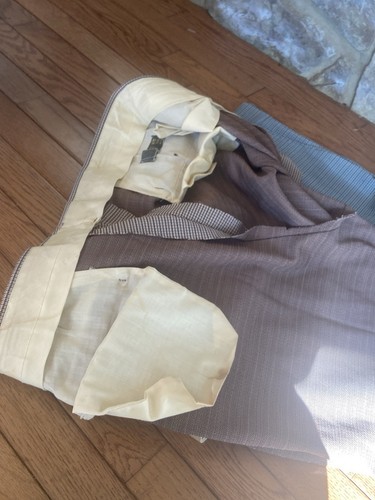 Vtg men's PANTS Golf Flare Leg Polyester Disco Leisure Suit brown blue 38-33 - Picture 11 of 12