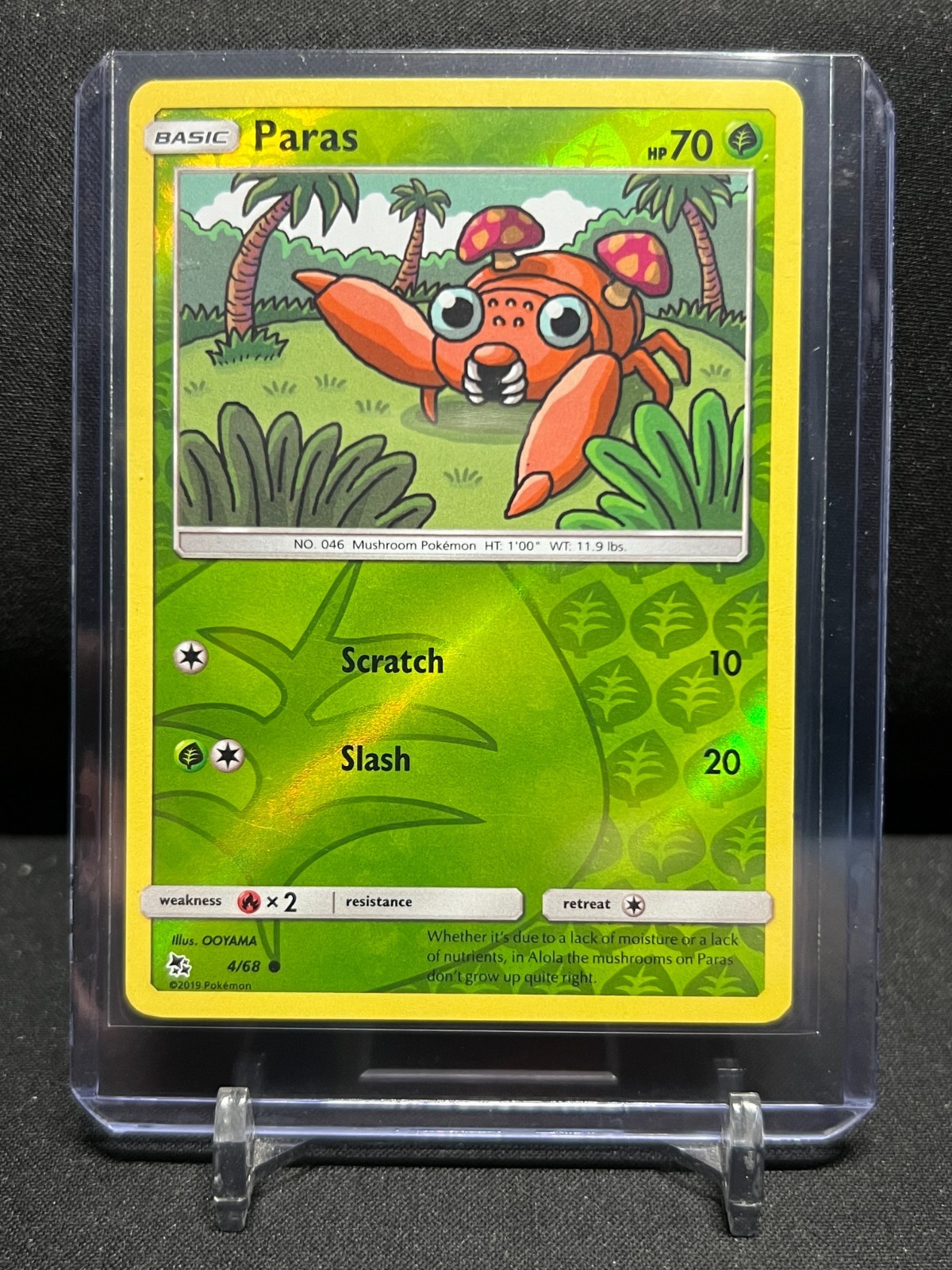 Paras 4/68 Reverse Holo Pokémon 2019 Hidden Fates LP