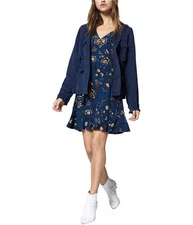 Sanctuary Clothing Womens Harvest Moon Flounce Dress, Blue, X-Small