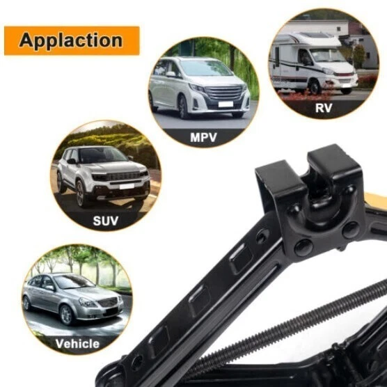 2 Ton Scissor Jack Car SUV Garage Tire Wheel Lug Handle Crank / Wrench Tool Kit - Image 2 of 4