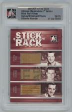 2006-07 ITG Ultimate Stick Rack 08/25 Maurice Richard /Jacques Plante / Doug