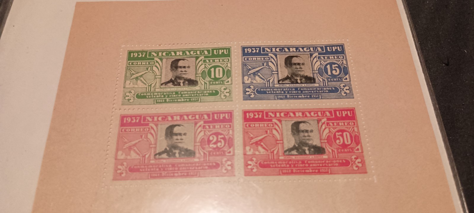 Nicaragua HB 36C 1938 Variety Color Error