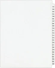 Stndrd Collated Legal Exhibit Avery(R) Style Dividers 101-125 Side Tab 8.5x11in