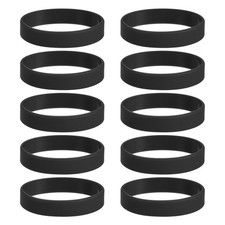 10Pcs Silicone Rubber Bands Non-slip 3.15 Inch Flat for Books, Black