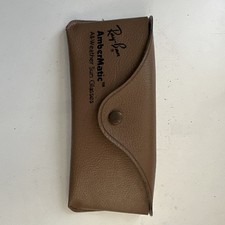 Vintage Brown Ray-Ban AmberMatic All-Weather Sun Glasses Case ONLY