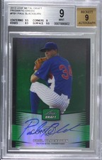 2012 Leaf Metal Draft Green 5/10 Paul Blackburn #BA-PB1 BGS 9 MINT Auto 00lg