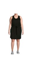Women's Plus 1X (16/28) Terra & Sky Dress w/ Pockets Black Sleeveless
